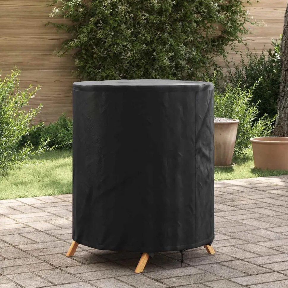 vidaXL Tafel Dek Effen Zwart 62 x 62 x 70 cm Stof