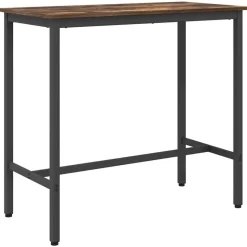 vidaXL Tafel Gerookt eiken 100 x 50 x 90,5 cm Engineered hout en staal