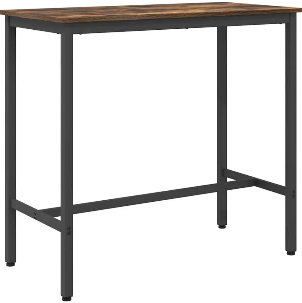 vidaXL Tafel Gerookt eiken 100 x 50 x 90,5 cm Engineered hout en staal