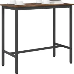 vidaXL Tafel Gerookt eiken 100 x 50 x 90,5 cm Engineered hout en staal