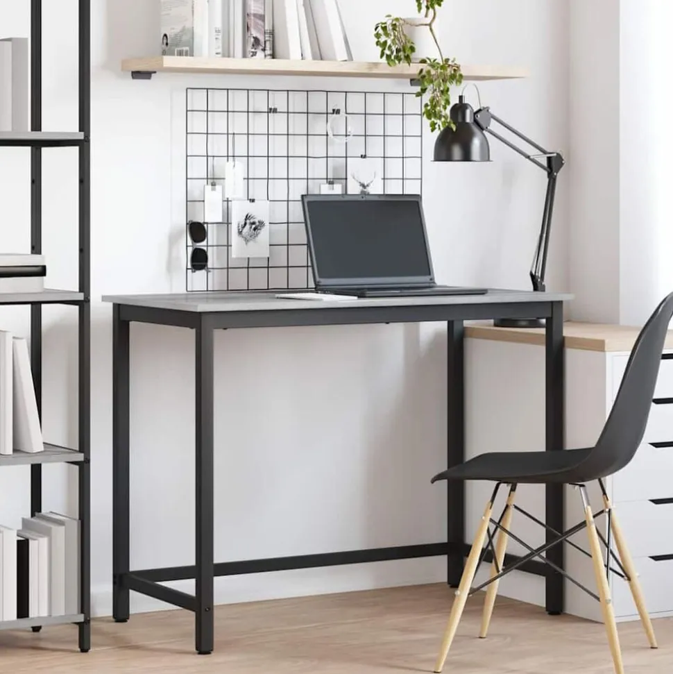 vidaXL Tafel Grijs Sonoma 80 x 50 x 76,5 cm Engineered hout en staal