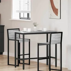vidaXL Tafel Grijs Sonoma 100 x 50 x 90,5 cm Engineered hout en staal