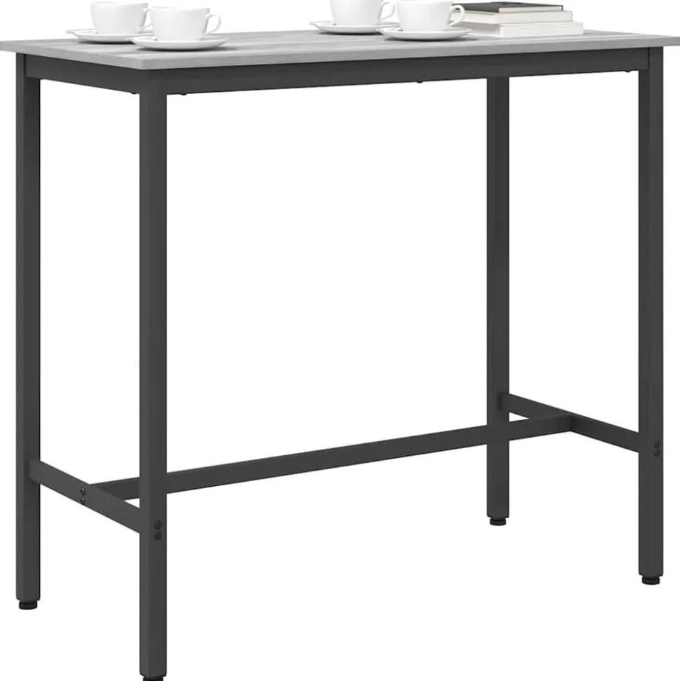 vidaXL Tafel Grijs Sonoma 100 x 50 x 90,5 cm Engineered hout en staal