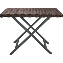 vidaXL Tafel inklapbaar 45x35x32 cm poly rattan bruin