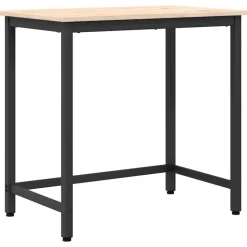 vidaXL Tafel Naturel 80 x 50 x 77 cm Engineered hout en staal