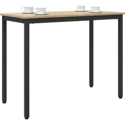 vidaXL Tafel Sonoma Eiken 100 x 50 x 76,5 cm Engineered hout en staal