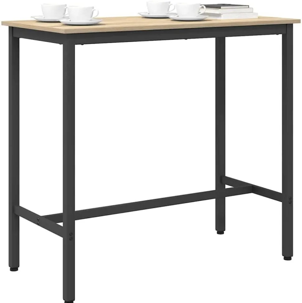 vidaXL Tafel Sonoma Eiken 100 x 50 x 90,5 cm Engineered hout en staal