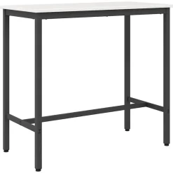 vidaXL Tafel Wit 100 x 50 x 91 cm Engineered hout en staal