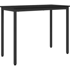 vidaXL Tafel Zwart Eiken 100 x 50 x 76,5 cm Engineered hout en staal