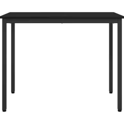 vidaXL Tafel Zwart Eiken 100 x 50 x 76,5 cm Engineered hout en staal