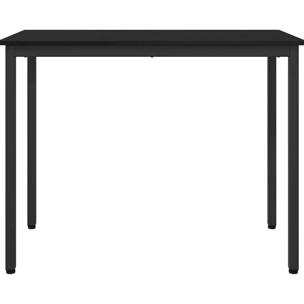 vidaXL Tafel Zwart Eiken 100 x 50 x 76,5 cm Engineered hout en staal