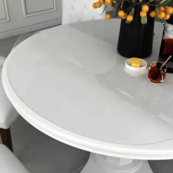 vidaXL Tafelbeschermer Ø60 cm 1,6 mm PVC transparant