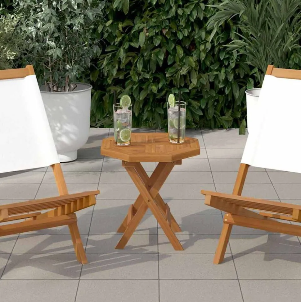 vidaXL Tafelblad achthoekig 40x40x2,5 cm massief teakhout