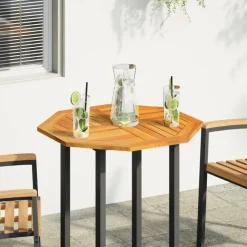 vidaXL Tafelblad achthoekig 70x70x2 cm massief acaciahout