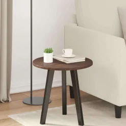 vidaXL Tafelblad bruin eikenkleur Ø 40 x 1,5 cm Bewerkt hout