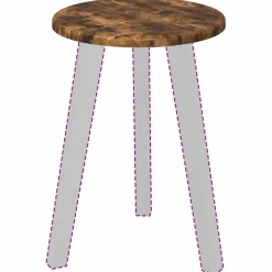 vidaXL Tafelblad Gerookt eiken Ø 30 x 1,5 cm Bewerkt hout