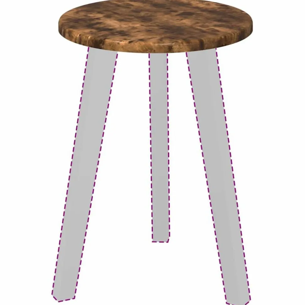 vidaXL Tafelblad Gerookt eiken Ø 30 x 1,5 cm Bewerkt hout