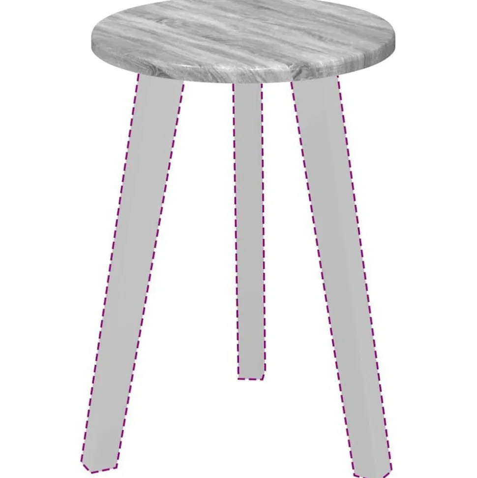 vidaXL Tafelblad Grijs Sonoma 30 x 30 x 1,5 cm Bewerkt hout