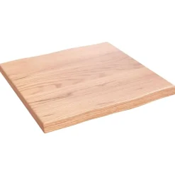 vidaXL Tafelblad natuurlijke rand 40x40x2 cm eikenhout lichtbruin