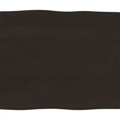 vidaXL Tafelblad natuurlijke rand 60x50x(2-4) cm eikenhout donkerbruin