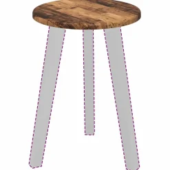 vidaXL Tafelblad Oud hout Ø 30 x 1,5 cm Bewerkt hout