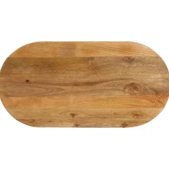 vidaXL Tafelblad ovaal 80x40x2,5 cm massief mangohout