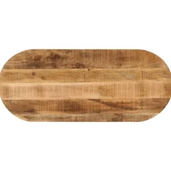 vidaXL Tafelblad ovaal 80x40x2,5 cm massief ruw mangohout