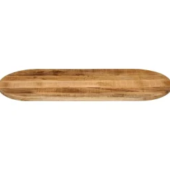 vidaXL Tafelblad ovaal 80x40x2,5 cm massief ruw mangohout