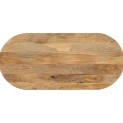 vidaXL Tafelblad ovaal 80x40x3,8 cm massief mangohout