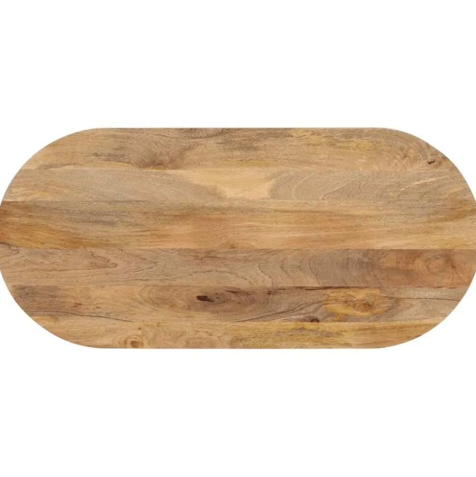 vidaXL Tafelblad ovaal 80x40x3,8 cm massief mangohout