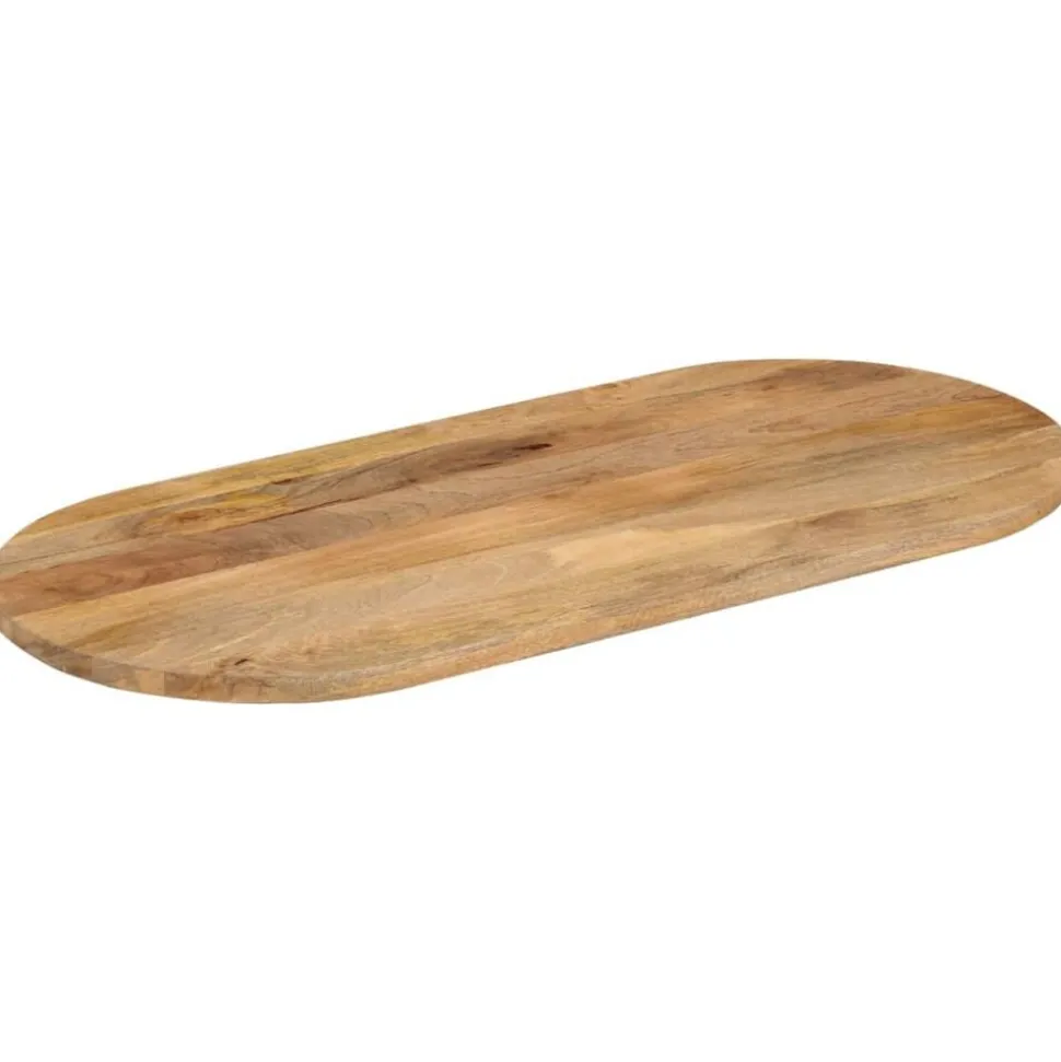 vidaXL Tafelblad ovaal 80x40x3,8 cm massief mangohout