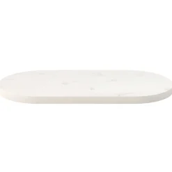 vidaXL Tafelblad ovaal 60x30x2,5 cm massief grenenhout wit