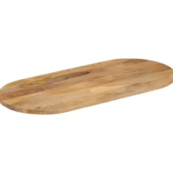 vidaXL Tafelblad ovaal 80x40x2,5 cm massief mangohout