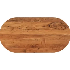 vidaXL Tafelblad ovaal 80x40x3,8 cm massief acaciahout