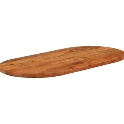 vidaXL Tafelblad ovaal 80x40x3,8 cm massief acaciahout