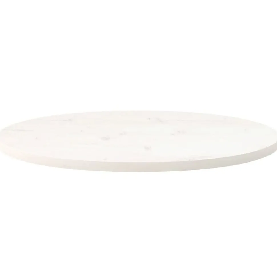 vidaXL Tafelblad ovaal 70x35x2,5 cm massief grenenhout wit