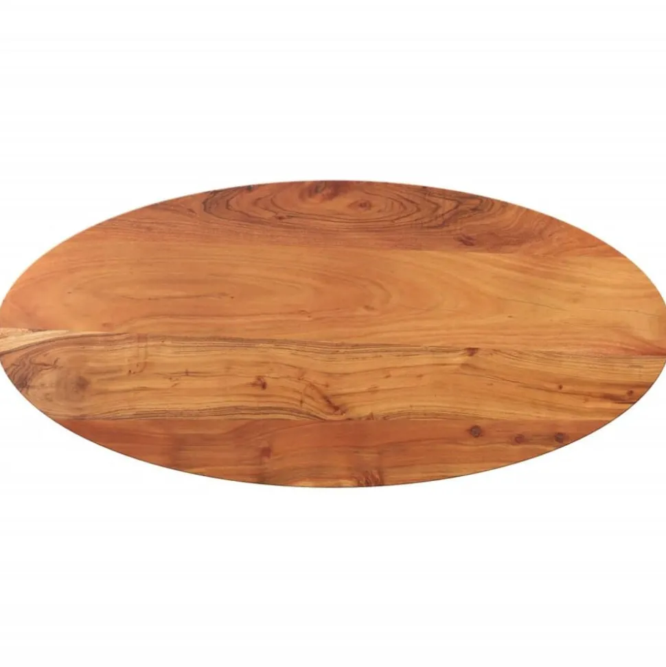 vidaXL Tafelblad ovaal 80x40x3,8 cm massief acaciahout