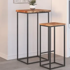 vidaXL Tafelblad rechthoekig natuurlijke rand 40x40x2,5 cm acaciahout