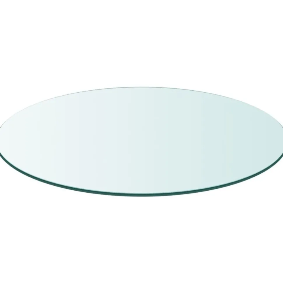 vidaXL Tafelblad van gehard glas 300 mm rond