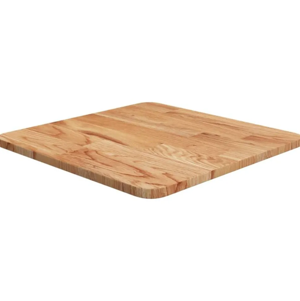 vidaXL Tafelblad vierkant 40x40x1,5cm massief eiken lichtbruin
