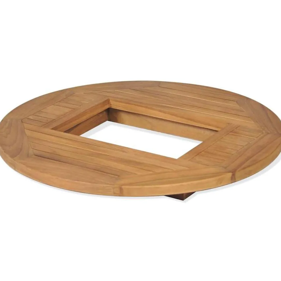 vidaXL Tafelblad voor bierkrat 70 cm teakhout