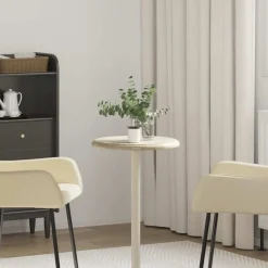 vidaXL Tafelblad Ø40x2,5 cm marmer crèmekleurig