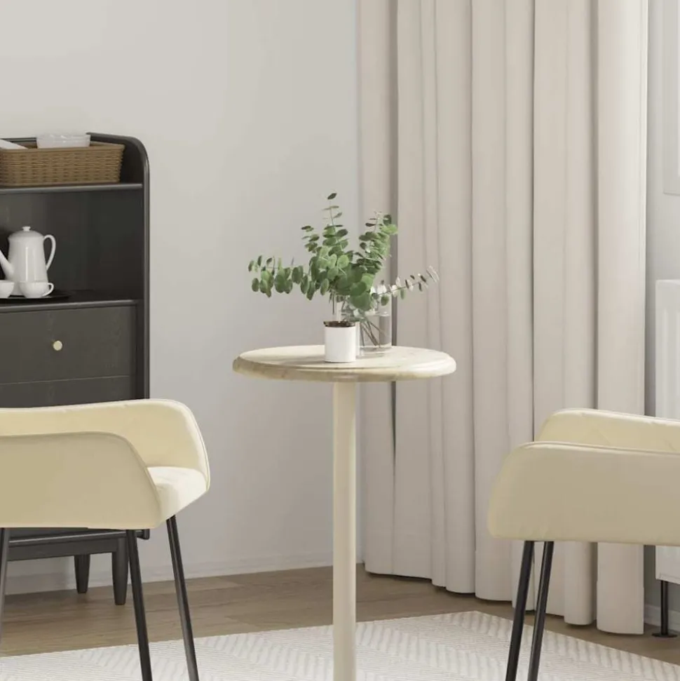 vidaXL Tafelblad Ø40x2,5 cm marmer crèmekleurig
