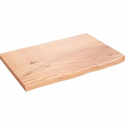 vidaXL Tafelblad 60x40x2 cm behandeld massief eikenhout lichtbruin