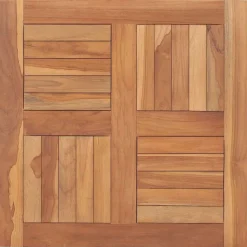 vidaXL Tafelblad 60x60x2,5 cm massief teakhout