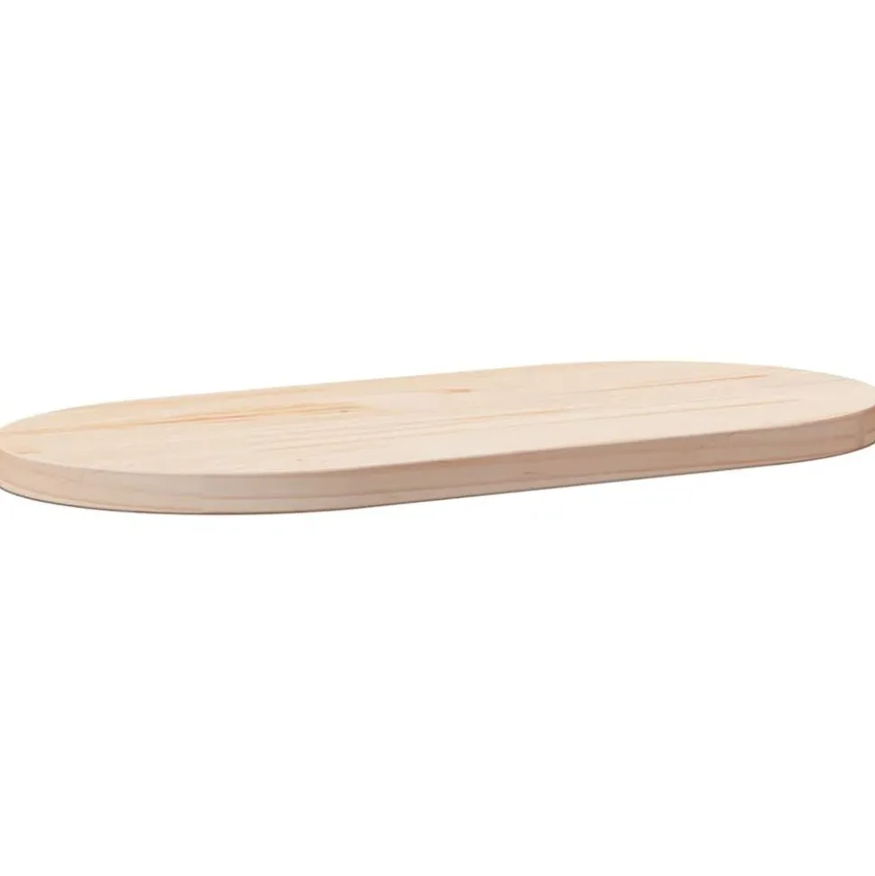 vidaXL Tafelblad 60x30x2,5 cm massief grenenhout ovaal