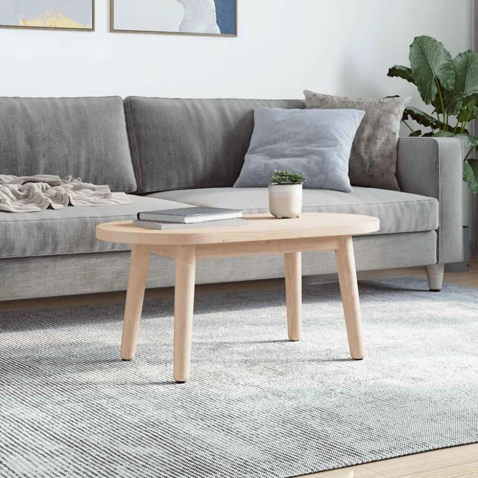 vidaXL Tafelblad 60x30x2,5 cm massief grenenhout ovaal