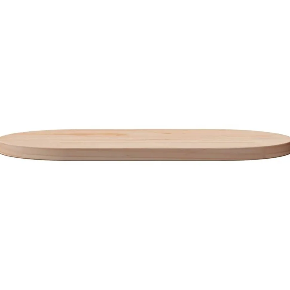 vidaXL Tafelblad 60x30x2,5 cm massief grenenhout ovaal