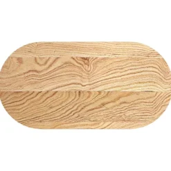 vidaXL Tafelblad 80x40x2 cm ovaal massief eikenhout