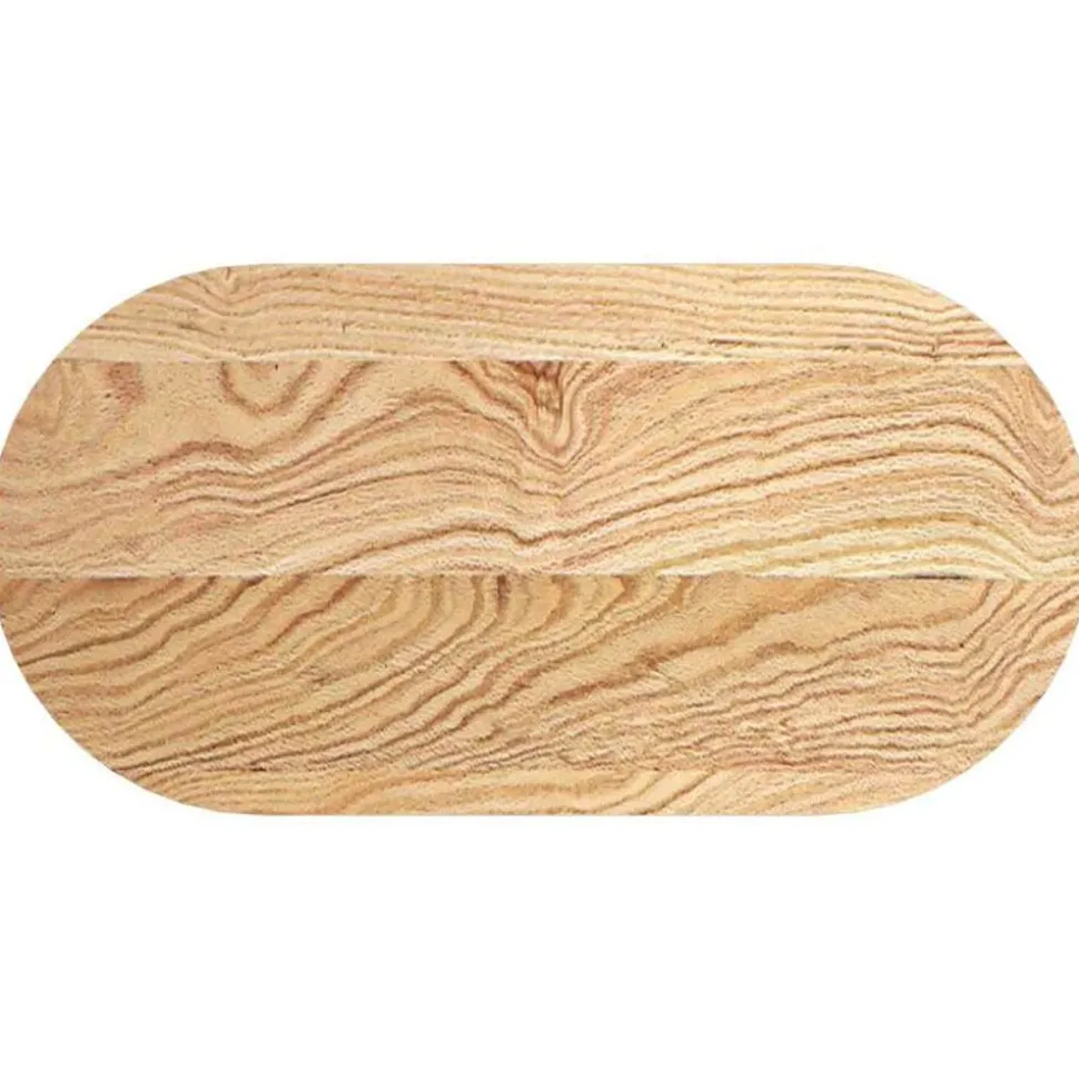 vidaXL Tafelblad 80x40x2 cm ovaal massief eikenhout